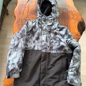 The Children's Place Black and Gray Patterned insulated Jacket